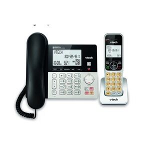 Vtech CS5249 | Black Silver Corded Cordless Phone Answering System Home Office